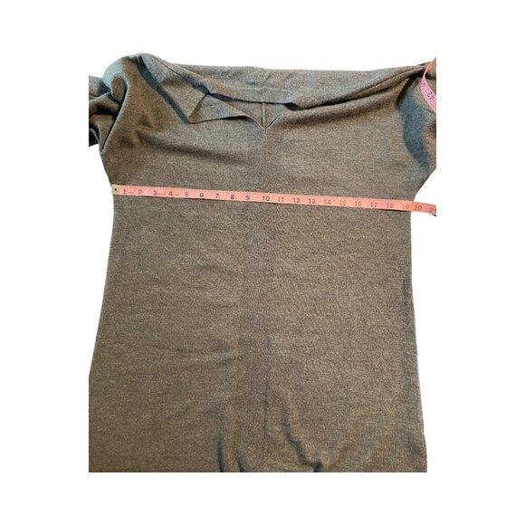 Eileen Fisher 100% Merino Wool V-Neck Tunic Sweater Grey Size Small/Petite - Picture 10 of 11